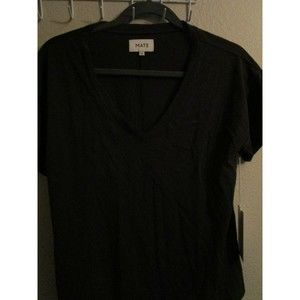 NWT Mate v neck staple black tshirt. 100% organic cotton